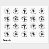 Sticker Rond J'Aime Danser (Feuille)