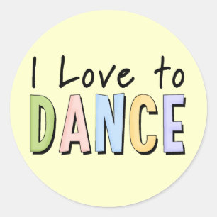 Sticker Rond J'Aime Danser