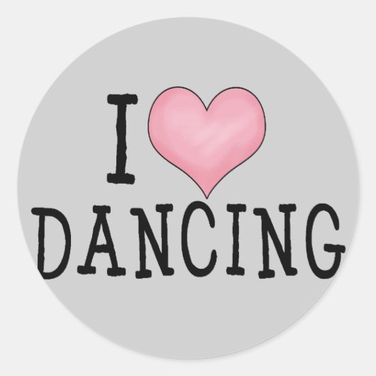 Sticker Rond J'Aime Danser (Devant)