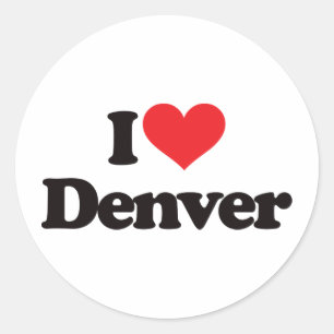 Sticker Rond J'aime Denver