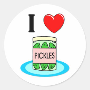 Sticker Rond J'aime des conserves au vinaigre