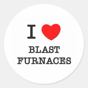 Sticker Rond J'aime des hauts fourneaux