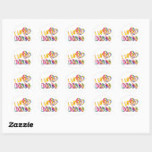 STICKER ROND J'AIME DISCO (Feuille)