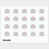 Sticker Rond J'aime Dubstep (Feuille)