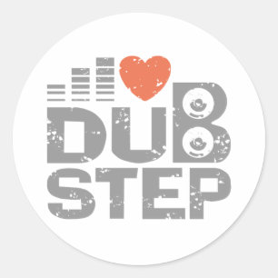 Sticker Rond J'aime Dubstep