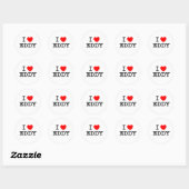 Sticker Rond J'aime Eddy (Feuille)