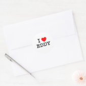 Sticker Rond J'aime Eddy (Enveloppe)