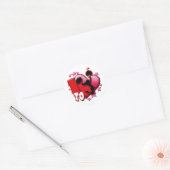 Sticker Rond J'aime encourager (le rouge) (Enveloppe)