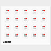 Sticker Rond J'Aime Être Rowdy (Feuille)