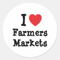 J'aime Farmers Marchés coeur personnalisé