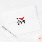 Sticker Rond J'aime FPV (Enveloppe)