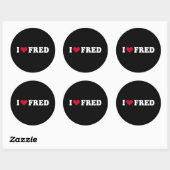 STICKER ROND J'AIME FRED (Feuille)
