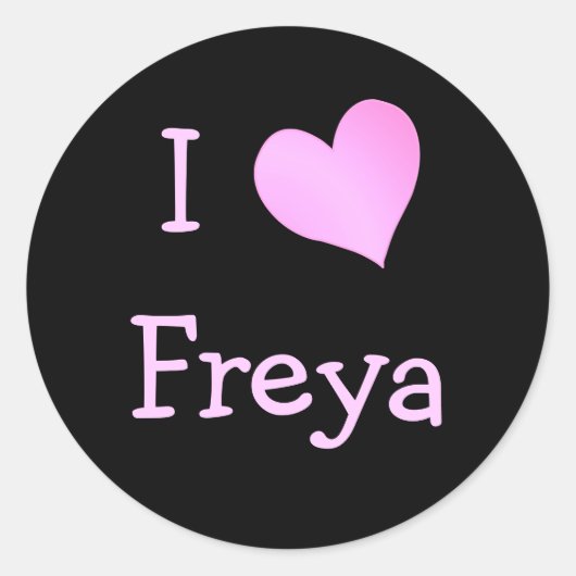 Sticker Rond J'aime Freya (Devant)