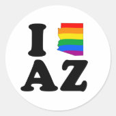 STICKER ROND J'AIME GAY ARIZONA (Devant)