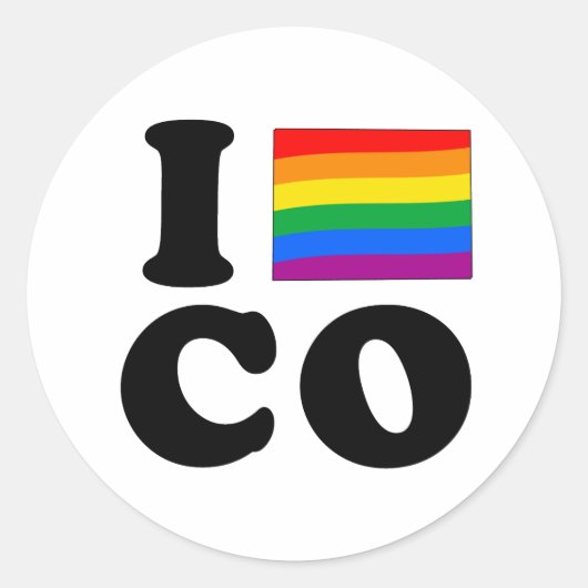 STICKER ROND J'AIME GAY COLORADO (Devant)