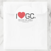 Sticker Rond J'aime GC (Sac)