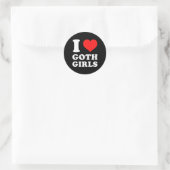 Sticker Rond J'aime Goth (Sac)