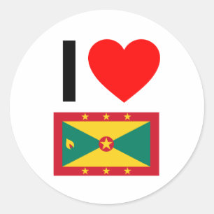Sticker Rond j'aime grenade