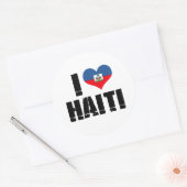 STICKER ROND J'AIME HAÏTI (Enveloppe)