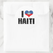 STICKER ROND J'AIME HAÏTI (Sac)