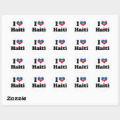 STICKER ROND J'AIME HAÏTI 2 (Feuille)