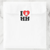 Sticker Rond J'aime Hambourg (HH) (Sac)