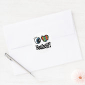 Sticker Rond J'aime Heathcliff (Enveloppe)