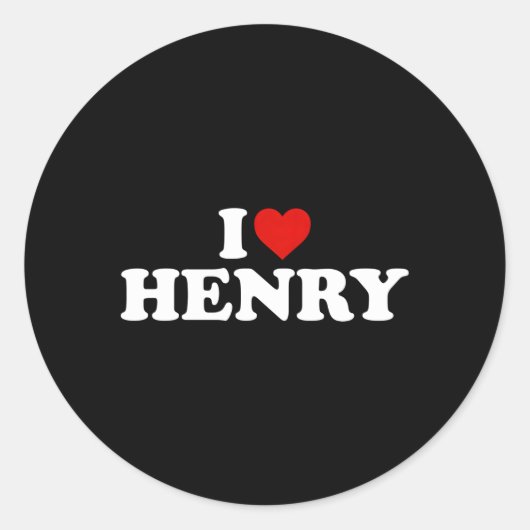 Sticker Rond J'Aime Henry He (Devant)