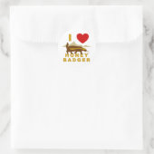 STICKER ROND J'AIME HONEY BADGER (Sac)