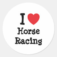 J'aime Horse Racing coeur personnalisé