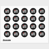 Sticker Rond J'Aime Hot Moto (Feuille)