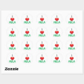 STICKER ROND J'AIME HULA (Feuille)
