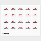 Sticker Rond J'Aime Hurler (Feuille)