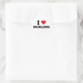 Sticker Rond J'Aime Hurler (Sac)