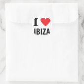 Sticker Rond J'aime Ibiza icône (Sac)