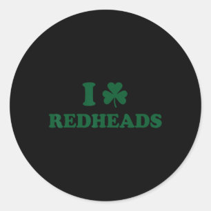 Sticker Rond J'Aime Irlandais Redheads Boys By1