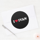 STICKER ROND J'AIME IVAN (Enveloppe)