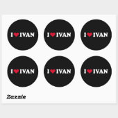 STICKER ROND J'AIME IVAN (Feuille)