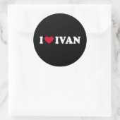 STICKER ROND J'AIME IVAN (Sac)