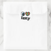 Sticker Rond J'aime Izzy (Sac)