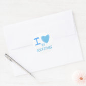 Sticker Rond J'aime (J'adore) le parrain (Enveloppe)