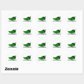 Sticker Rond J'aime Jalapenos (Feuille)