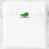 Sticker Rond J'aime Jalapenos (Sac)