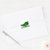 Sticker Rond J'aime Jalapenos (Enveloppe)