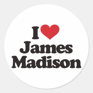 Sticker Rond J'aime James Madison