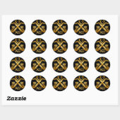 STICKER ROND J'AIME JAZZ (Feuille)