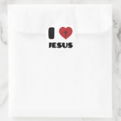 Sticker Rond J'aime Jésus (Sac)