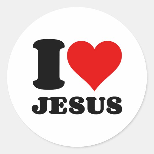 Sticker Rond j'aime jésus (Devant)