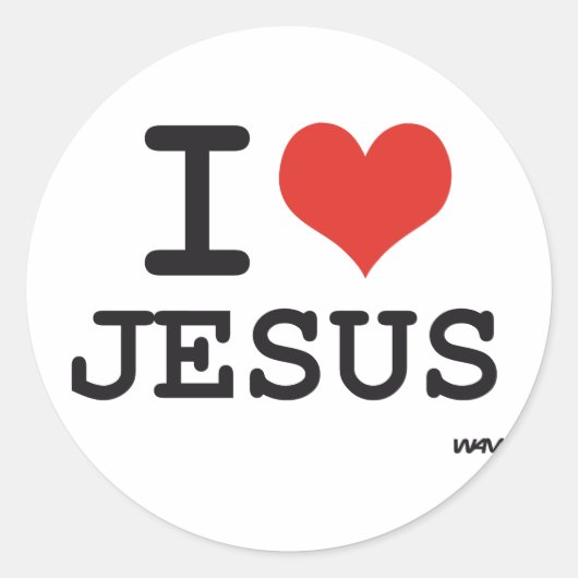 Sticker Rond J'aime Jésus (Devant)