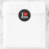 Sticker Rond J'aime Jésus (Sac)